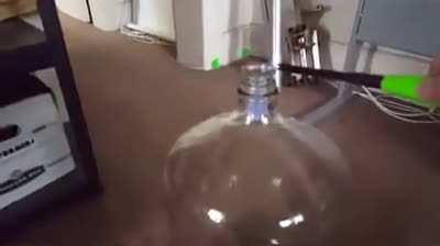 Alcohol vapor in a bottle