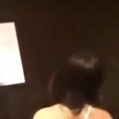 Drunk girl tries entering room?