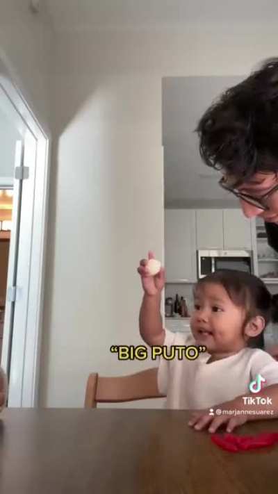 The little girl’s voice ?