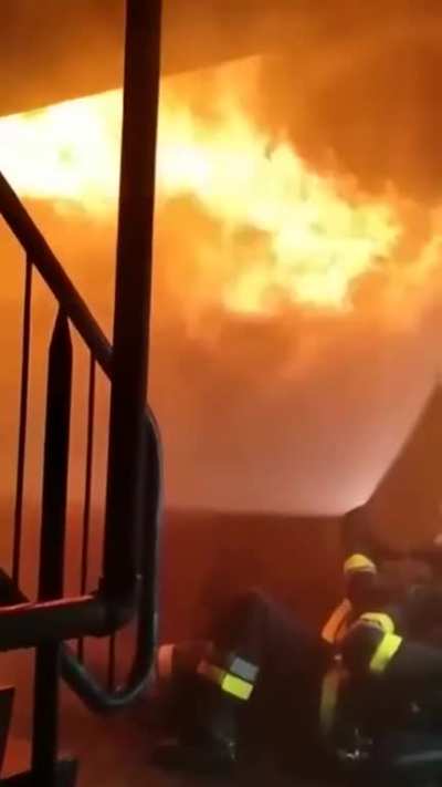 How close the fire gets