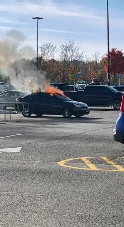 Nothing like a car fire at the Walmart parking lot to liven up the day…