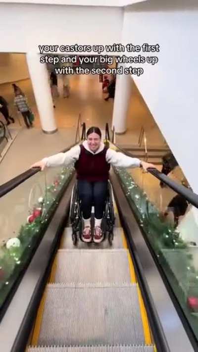 Wheels and escalators can mix ??