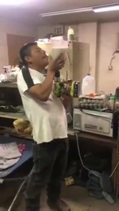Blender broken? No problem use a drill