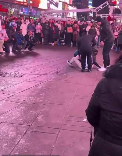 Jumping over a kid