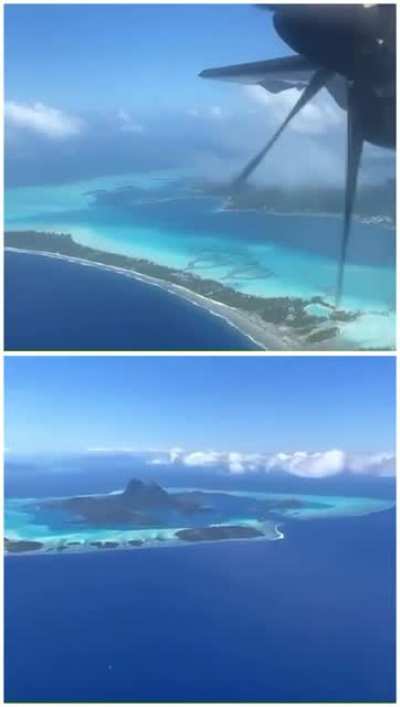 ? Flying over Bora Bora, Island, French