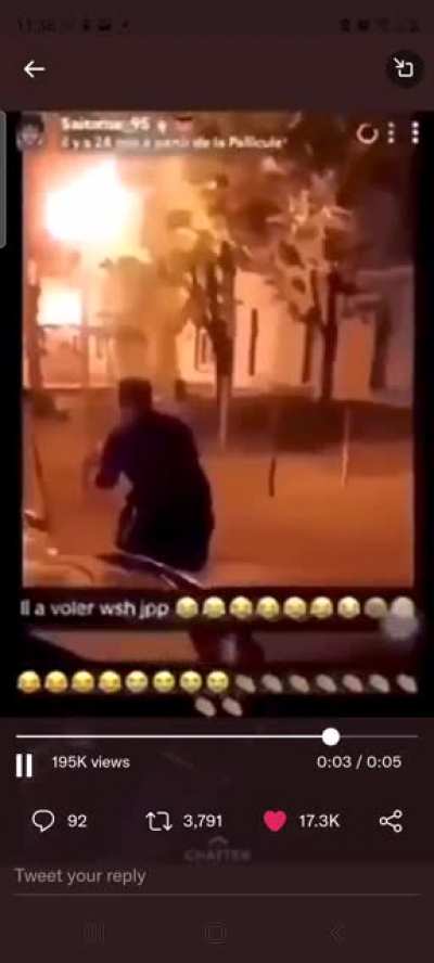 Guy let's off firework in front of face in two different perspectives.