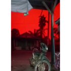 a strange phenomenon where the sky turns red happened in Indonesia