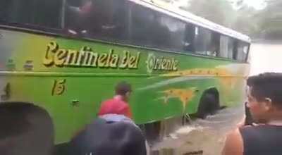 No way that bus makes to the other side of the river
