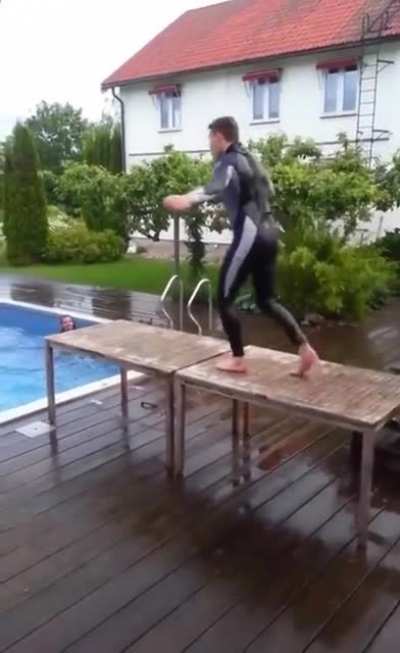Who needs a fancy diving board?