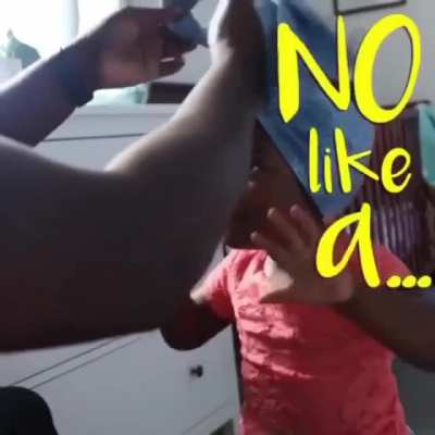 Her excited reaction at the end ?