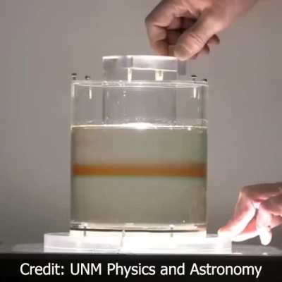 Colored droplets in corn syrup seemingly blended together can be returned to their original state by reversing the direction of mixing, a form of laminar flow called "Stokes flow".