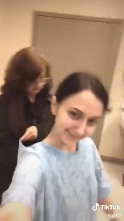 Young girl finding out the gender of her baby