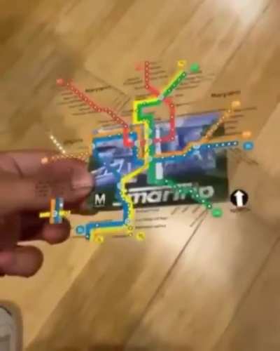 The new Washington DC metro pass displays the entire transit map using the camera on your phone.