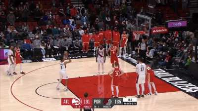 [Highlight] Anfernee Simons knocks down free-throws 7 &amp; 8 to give him 43 in a win over the Hawks