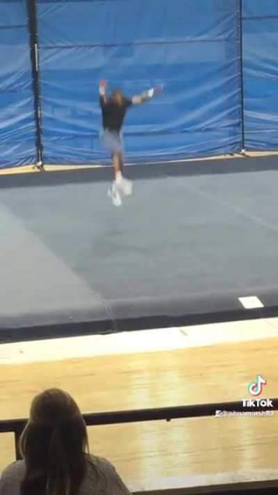 Gymnast’s impressive launch from a cold start!