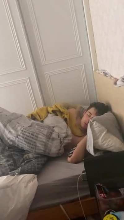 How can he possibly sleep through this!