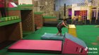 Guy doing movement training with guns for stunts