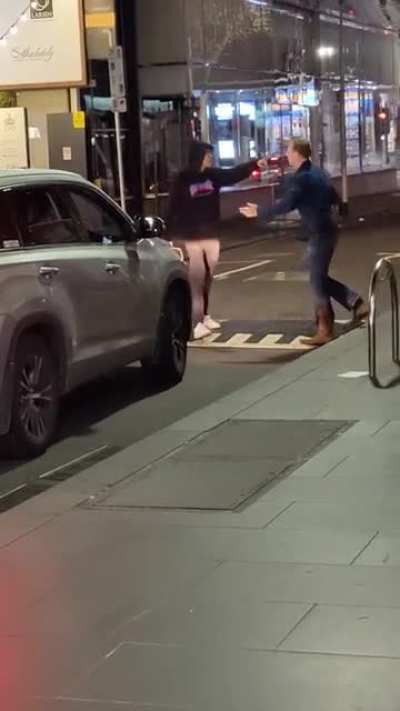 Man gets prize for attempting to block road
