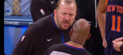 [Highlight] Thibs with his traditional gameface on while asking the ref "What are we doing?" and telling him "You can't be making stuff up!"