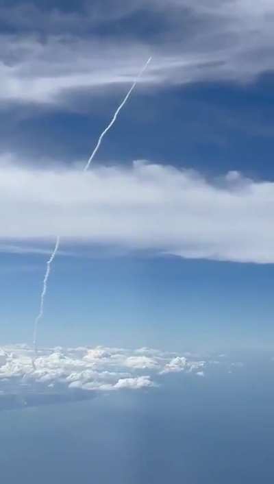 A passenger aboard IndiGo6E's Chennai- Dhaka flight has captured this beautiful liftoff of ISRO'S LVM3 carrying ?? India's Moon Lander mission Chandrayaan3 ? ?. Chennai is one of the few metro cities where you can witness launches even from ground.
