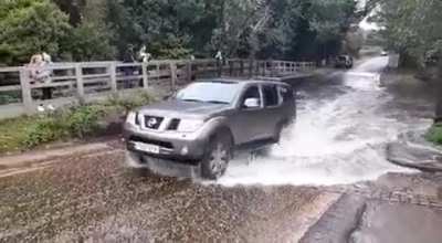 Torrential flooding in the UK still brings out the idiots