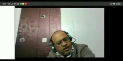 Taking a video call with the door open