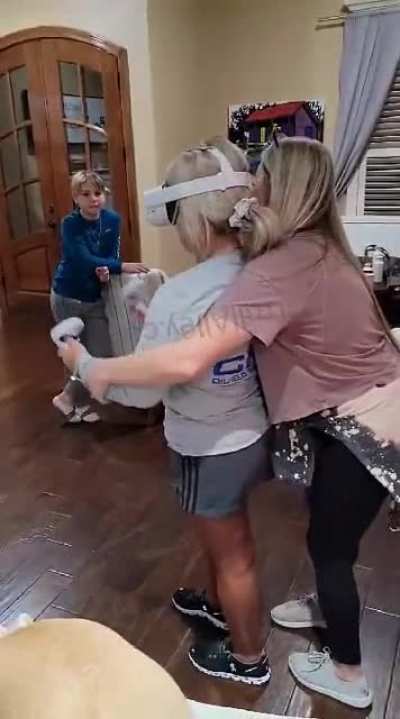 Walking Infront of someone playing VR ain't smart