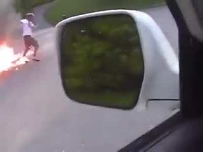 Hitting a flaming melon