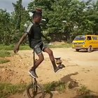 I can’t even ride a unicycle let alone do this