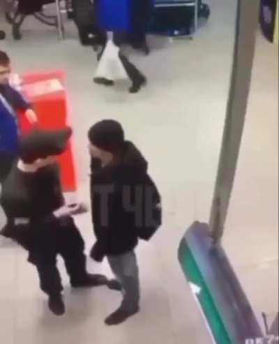 When you sucker punch the security guard