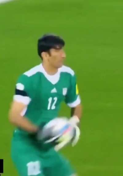 Guinness record of 61-meter hand throw by Iran's goalkeeper, Alireza Beiranvand.
