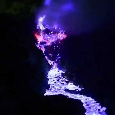 ? Lava from Indonesia's Kawah Ijen volcano