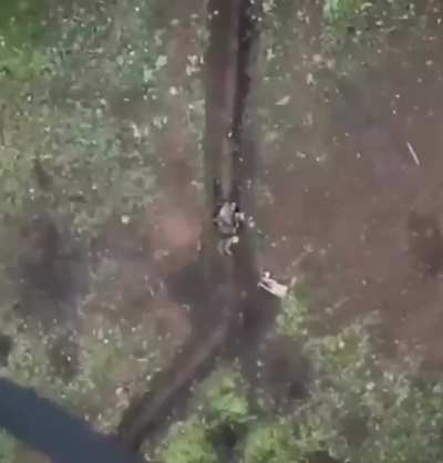 Abandoned and injured soldier wants to survive the drone attack.