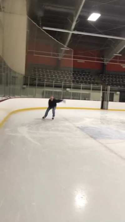"Dad, can you still do a hockey stop?"
