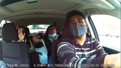 Racist black woman abuses South Asian Uber driver and claims she was discriminated against by not being allowed to eat food in his car ?
