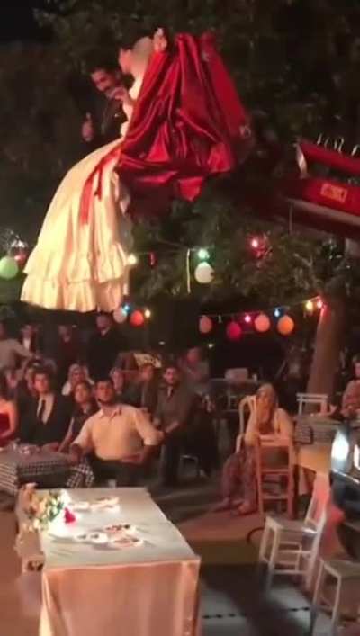To make a fancy entrance in their wedding