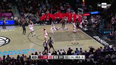 [Highlight] KD with a cold blooded 3-pointer to put the Nets up 3