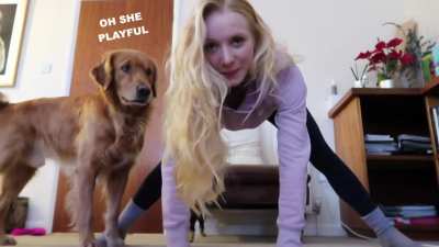 My fiancé filmed herself training to do the splits...