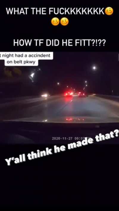 Apparently, the tire popped