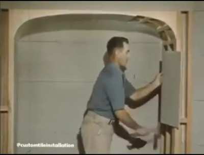 Old School Drywaller Doing His Thing