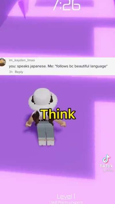 Girl pretends to speak Japanese and forces an accent