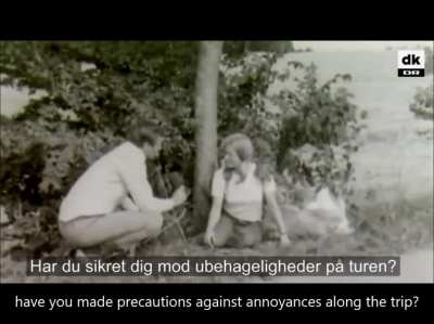 17-year old danish girl travelling alone interviewed in 1969
