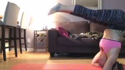 Just doing yoga at home