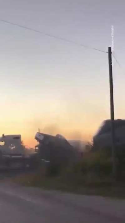 Amtrak train collides with a semi-truck