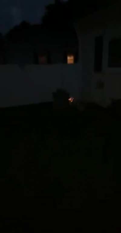 Lighting a big one in a small yard