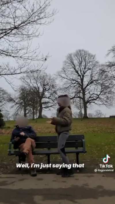 Chad park man puts snotty influencer in her place.