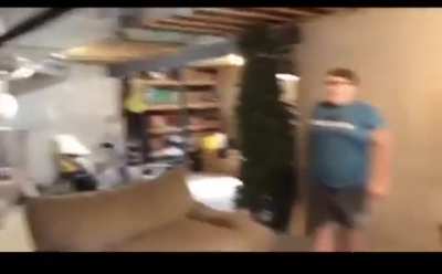 To smash a tv