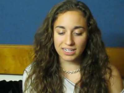 This girl mimicking animal sounds.