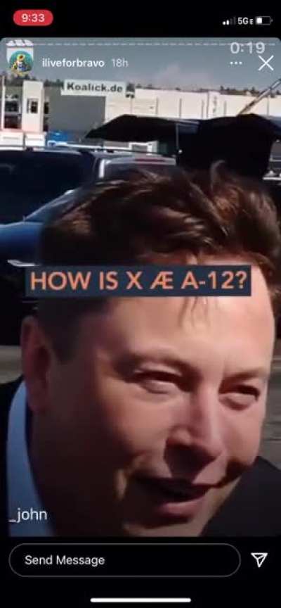 Elon’s response to his baby’s name.