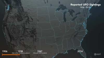 The UFO sighting map (actually a video)
